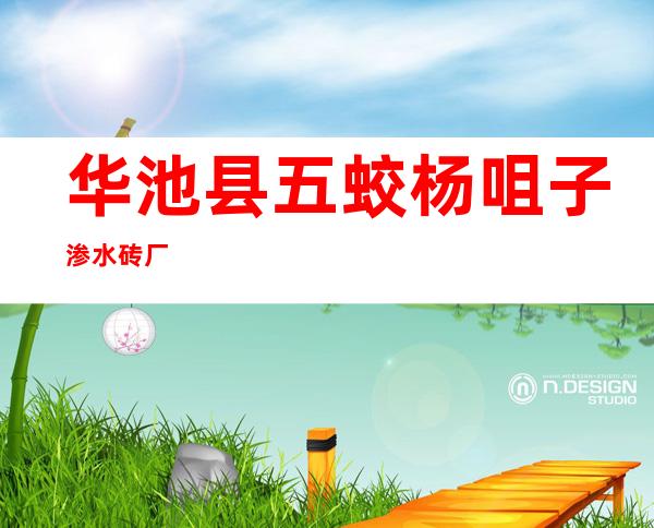 华池县五蛟杨咀子渗水砖厂