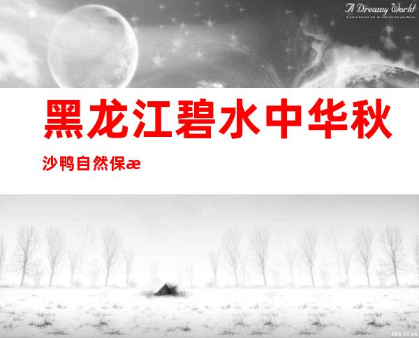 黑龙江碧水中华秋沙鸭自然保护区管理局